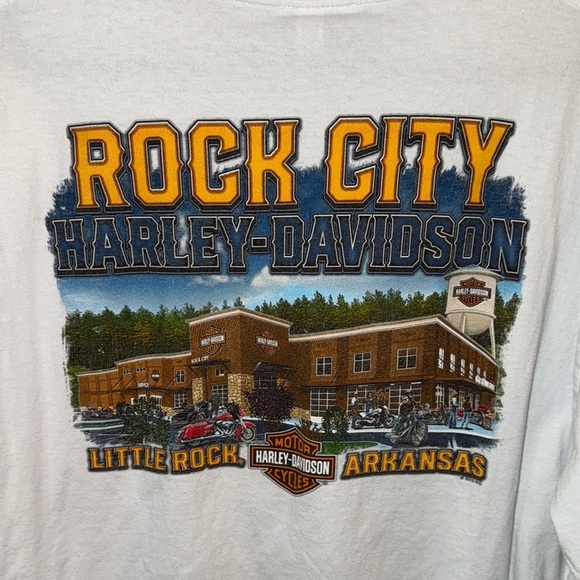 Harley-Davidson 2019 Rock City Little Rock AR White T-Shirt for Men size XLarge - Picture 5 of 10